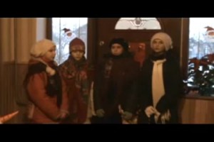 This is an example of girls carollers in the village of Pidhaitsi, Volyn 2010.